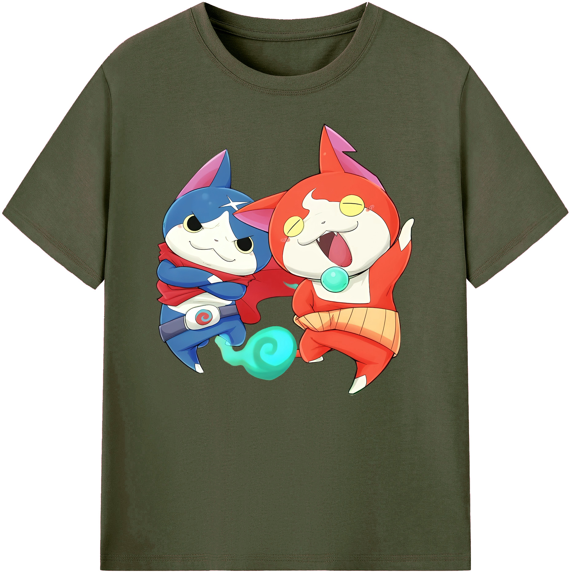 （画像用） 妖怪ウォッチ Yo-kai Watch 綿100％ メンズ半袖Tシャツ｜肌触りやわらか＆通気性